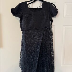 Elegant Black Lace saree
